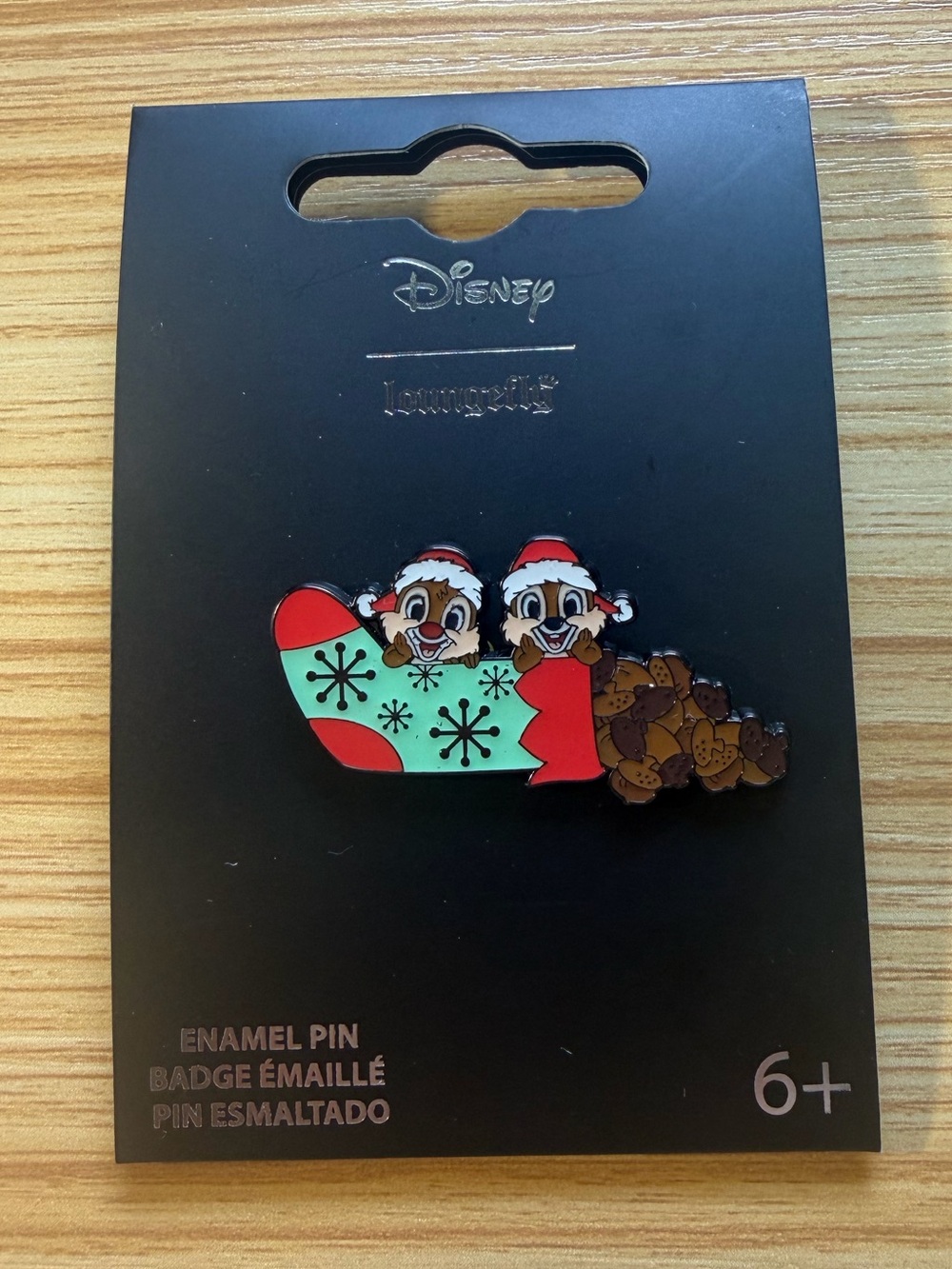 Loungefly Disney Chip 'N' Dale Stocking Enamel Pin